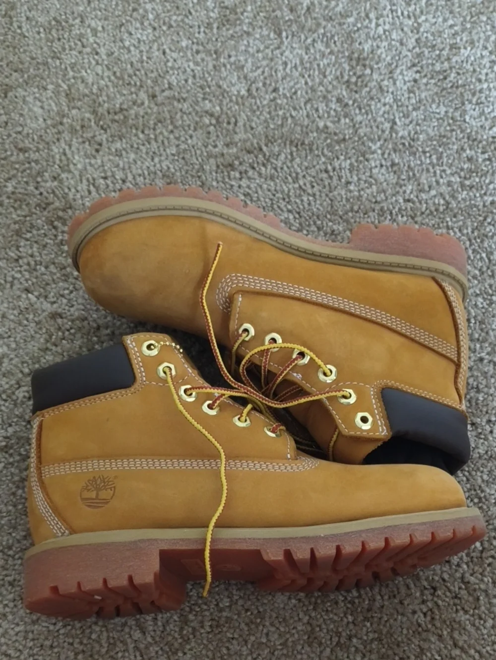 Timberland Wheat/Black Premium Nubuck Work Boots
